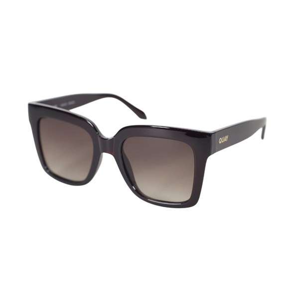 Quay Australia Espresso Brown ICY Oversized Luxury Sunglasses Women